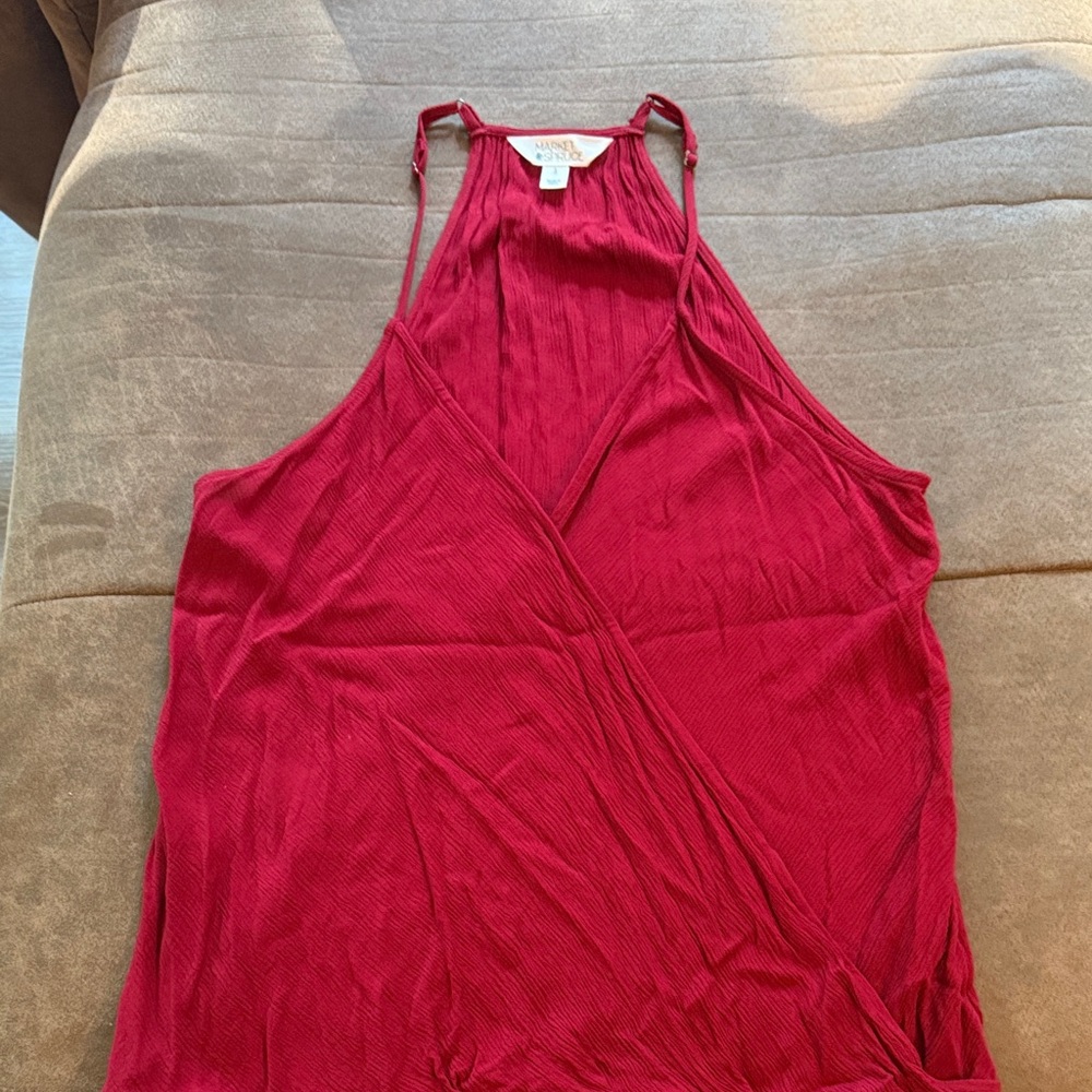 Express Red Halter Tank Top